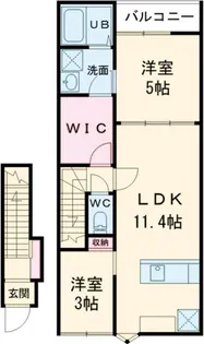 L-bloom東櫛原【2階】の間取り