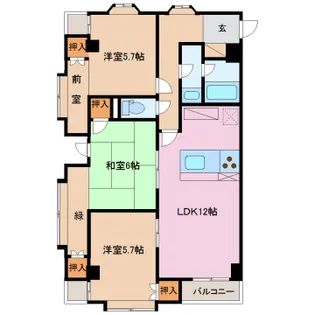 リアライズ千歳【3階】の間取り