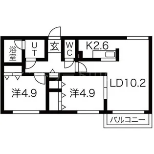 ブランシャール発寒南【3階】の間取り