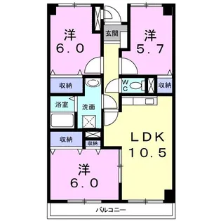 スプリングフィールド【2階】の間取り