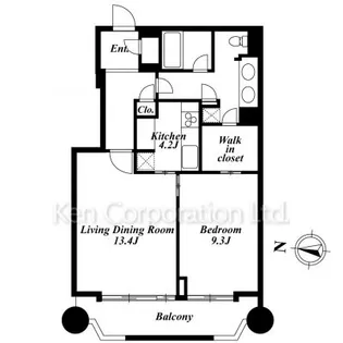 赤坂溜池タワーレジデンス【22階】の間取り