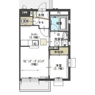 ノッティングヒル【1階】の間取り