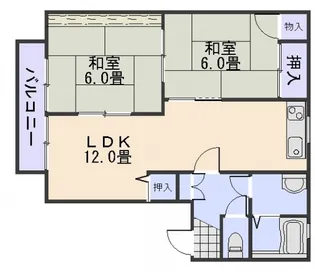 ファミーユ岡本【2階】の間取り