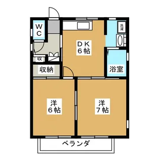 富士ハイツ【2階】の間取り