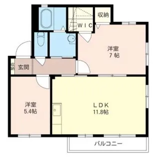 ヴィラ西ノ台【2階】の間取り