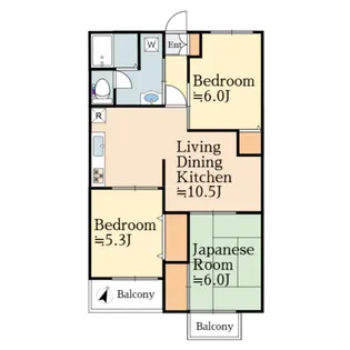 サンモール神明【1階】の間取り