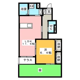 ボヌール坂下II【1階】の間取り