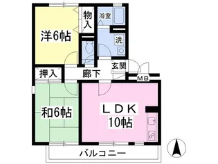 エーデルハイムB【3階】の間取り