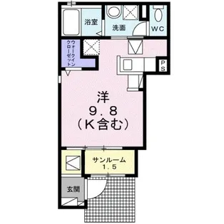 ピースフルライフ【1階】の間取り