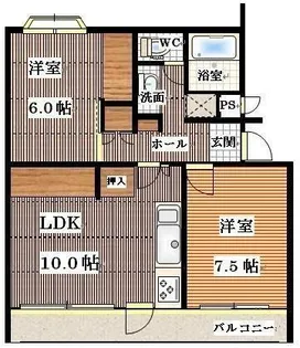 コンドミニアム座間3号棟【2階】の間取り