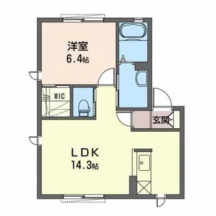 グレースビュー幸【1階】の間取り