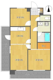 サンモーリス【4階】の間取り