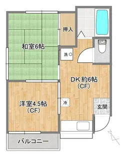 舩木コーポ【2階】の間取り