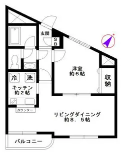 ベルマーレ学芸大【4階】の間取り