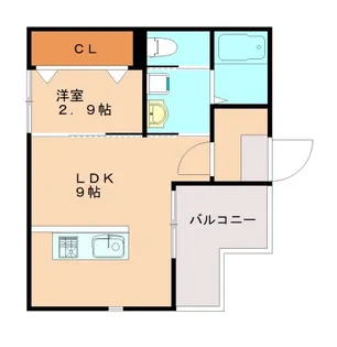 アミソレイユ長田【3階】の間取り