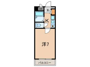 たけさだハイツII【4階】の間取り