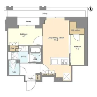ドゥーエ府中I【2階】の間取り