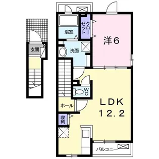 一楽ハウス【2階】の間取り