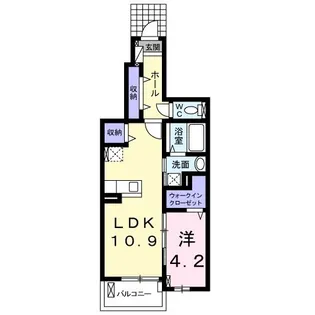 ラ・リヴィエール【1階】の間取り
