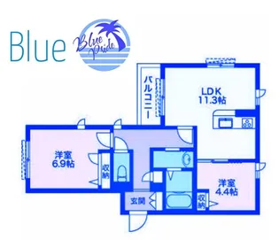 ライフコート湘南【1階】の間取り