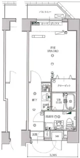 フェルクルールプレスト押上【6階】の間取り