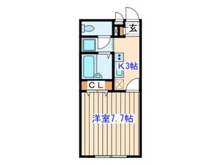 アム-ル フェルティル【1階】の間取り