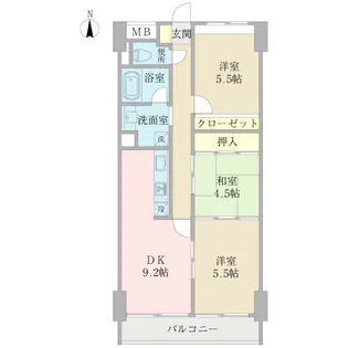 プロシード市川【3階】の間取り