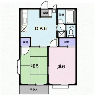グリーンハイツ城山【1階】の間取り