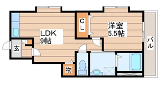 サクセス黒松【1階】の間取り