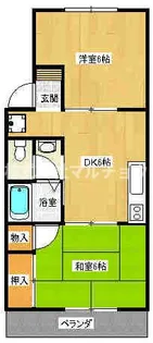 ハイカムール稲成【2階】の間取り