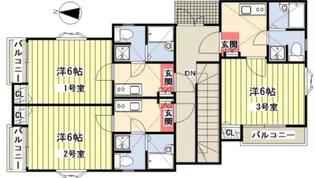 ピュア別府八番館【2階】の間取り