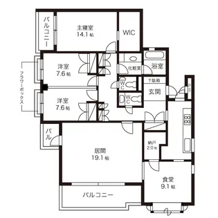 テラス成城West【2階】の間取り