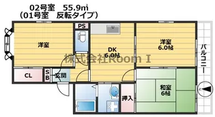 ラ・セレメンティーネ【2階】の間取り
