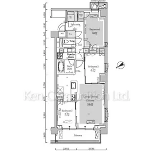 パークアクシスプレミア南青山五丁目【4階】の間取り