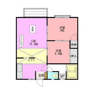グランドハイツ【2階】の間取り