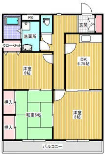 マンションヤマフク【2階】の間取り