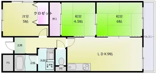 リープハーベン八尾木【5階】の間取り