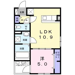 サンセリテ F【3階】の間取り