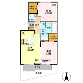 エオス仲久保B【2階】の間取り