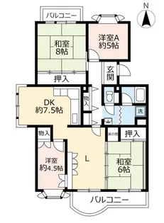 UR神宮東パークハイツ【8階】の間取り