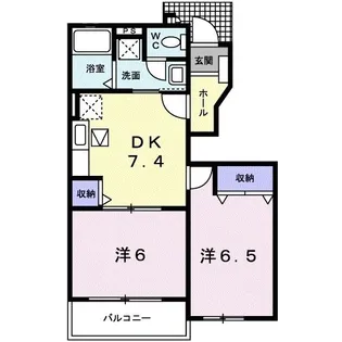 アムールメゾンA【1階】の間取り
