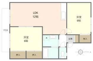 セジュール久留米インターA棟【1階】の間取り