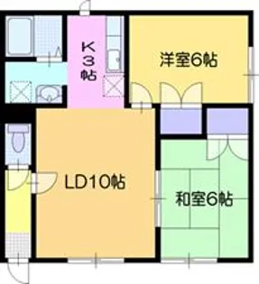 フロンティア池田【1階】の間取り
