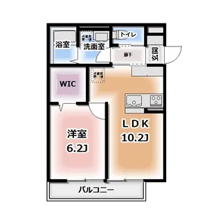 Komorebi Garden中田本町B【2階】の間取り