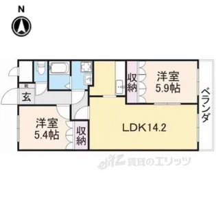 パインヒルズ1【2階】の間取り