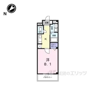 カルムアビタシオン大将軍2【2階】の間取り