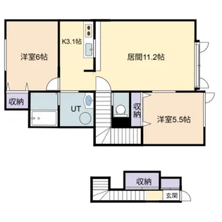 ラ・フォセットIV【2階】の間取り