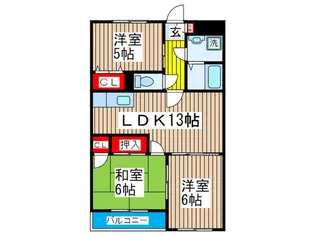 メルベーユクレスト A【3階】の間取り