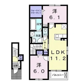 Lavie clair VI【2階】の間取り