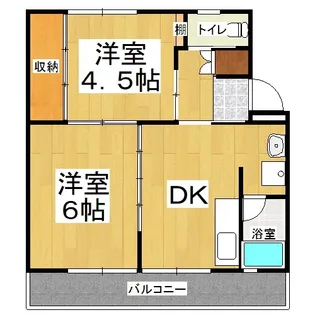 ビレッジハウス和気 1号棟【5階】の間取り